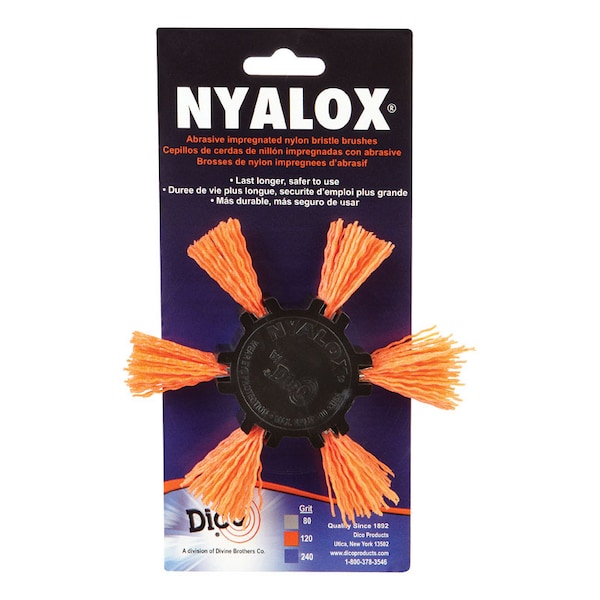 Dico Nyalox 4 in. D X 1/4 in. Aluminum Oxide Wheel Brush Mandrel Mounted Flap Brush 120 Grit 1 pc 541-782-4 - main